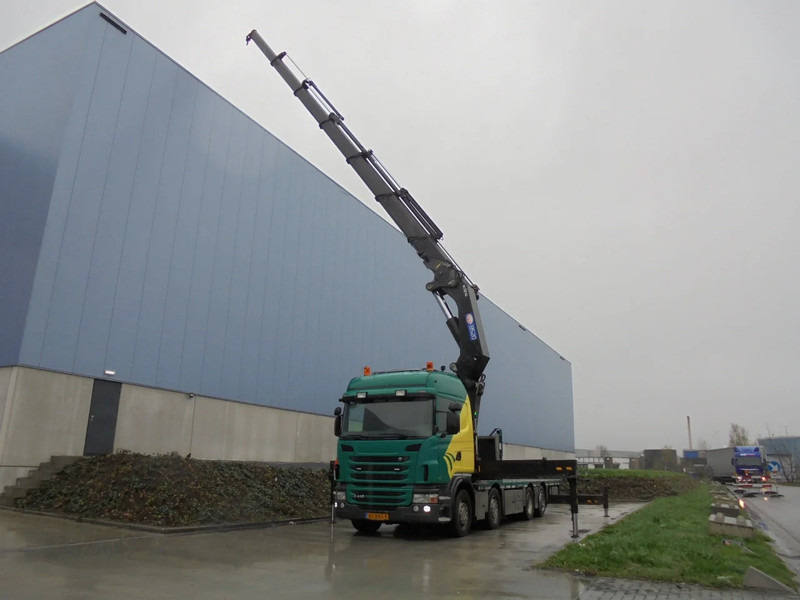 Dropside/ Flatbed truck, Crane truck Scania G440 8X2 85 TON METER: picture 11