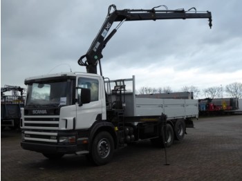 Dropside/ Flatbed truck Scania P114.380 MANUAL 6X2 HIAB 144: picture 1