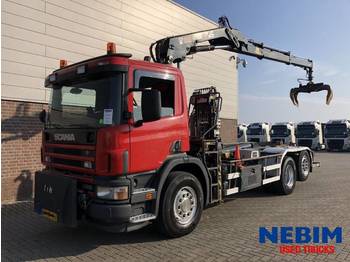Hook lift truck Scania P114 G 380 Euro 3 6x2 - HIAB 122 D-2 PRO: picture 1