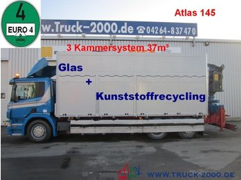 Tipper Scania P380 Glas/Wertstoff Recycling Kran 3Kammern 37m³: picture 1