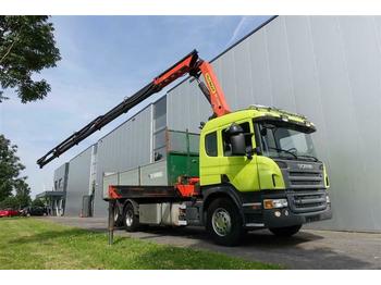 Dropside/ Flatbed truck Scania P420 6X2 WITH PALFINGER PK24500 EURO 3: picture 1