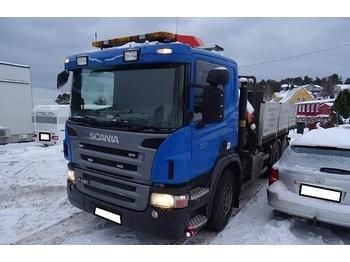 Dropside/ Flatbed truck Scania P420 med 29 T/M Kran og 3 veis tipp: picture 1