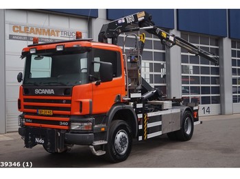 Hook lift truck Scania P 114.340 4x4 Hiab 10 ton/meter laadkraan: picture 1