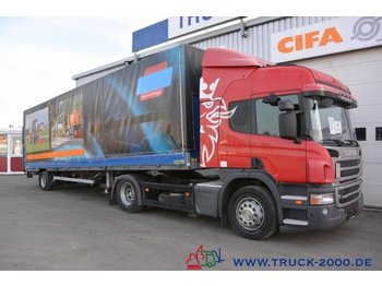 Autotransporter truck Scania P 340 und Gföllner 1-Achs Auflieger Komplettzug: picture 1