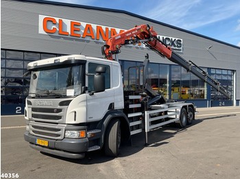 Hook lift truck, Crane truck Scania P 360 Atlas 20 ton/meter laadkraan: picture 1