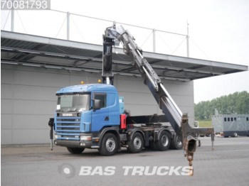 Truck Scania R144G 460 8X4 Manual Retarder Euro 2 Palfinger PK 66000 C4: picture 1