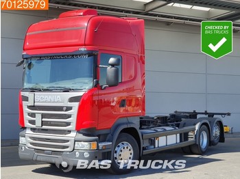 Container transporter/ Swap body truck Scania R410 6X2 Retarder ACC Standklima Liftachse Navi Euro 6: picture 1