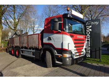 Dropside/ Flatbed truck Scania R420 6x2 Kran: picture 1