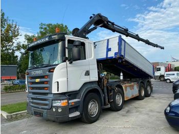 Tipper Scania R420 8X2 MANUAL + HIAB 244 EP-5 MET REMOTE: picture 1