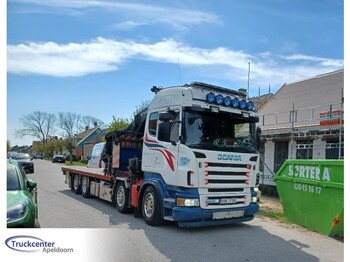 Dropside/ Flatbed truck, Crane truck Scania R420 HMF Thor + FJ 200 Jib, 8x2: picture 1