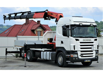 Dropside/ Flatbed truck Scania R420 *Pritsche 6,30 m + KRAN*Top Zustand!: picture 1