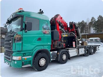 Crane truck, Dropside/ Flatbed truck Scania R420 med Fassi 130 tonmeters kran: picture 1