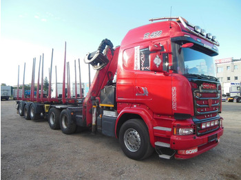 Timber truck, Crane truck Scania R450,6X4, EPSILON 170+AUFLIEGER UMIKOV TELESKOP: picture 2