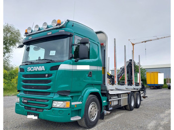 Timber truck, Crane truck Scania R450 Holz Kran 6x4 Loglift F96S 79: picture 1