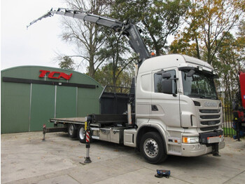 Crane truck Scania R480 Euro-5 6x2 Platform + Fassi 455 + Jib: picture 1