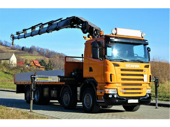 Dropside/ Flatbed truck, Crane truck Scania R480 Pritsche 7,25m +Kran/FUNK *8x2*Topzustand!: picture 1