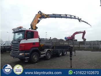 Dropside/ Flatbed truck Scania R500 8x4 pm 63+jib 6+4: picture 1