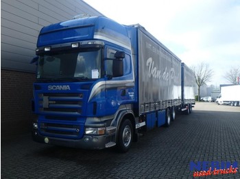 Curtainsider truck Scania R500 V8 Euro 5 6x2 + VanHool Trailer: picture 1
