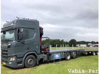 Crane truck, Dropside/ Flatbed truck Scania R650 V8 NGS Crane R650: picture 1