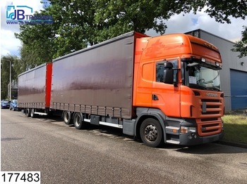 Curtainsider truck Scania R 380 6x2, Retarder, Airco, 3 Pedals, Through-loading system, euro 4, Combi, Jumbo, Mega: picture 1
