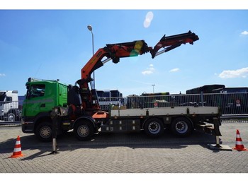 Truck Scania R 420 8X4 OPEN BOX WITH PALFINGER PK 85002 CRANE WITH PJ 170E JIB: picture 1