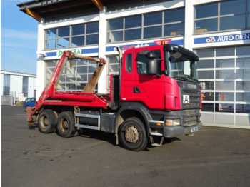 Skip loader truck Scania R 420 CB 6x4 HHZ Absetzkipper Klima Euro 4: picture 1