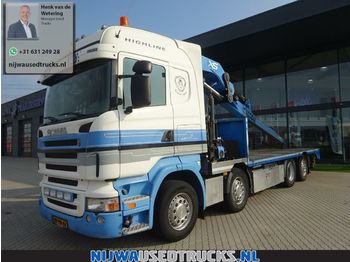 Dropside/ Flatbed truck Scania R 420 ICM Vogelzang aanhanger + 80 T kraan: picture 1