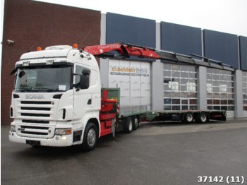 Dropside/ Flatbed truck Scania R 500 6x2 V8 Euro 5 Fassi 41 t/m Kran + wipkar: picture 1