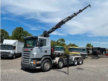 Cable system truck, Crane truck Scania R 500 8X4 HIAB 244 EP 5 Leder Retarder Webasto: picture 1