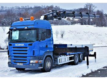 Dropside/ Flatbed truck, Crane truck Scania R 500 Pritsche 6,30m +Kran/FUNK !: picture 1
