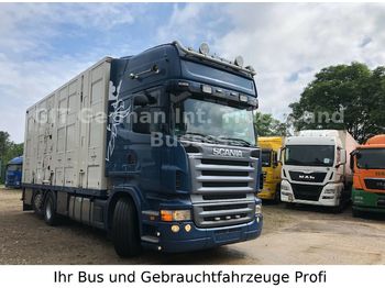 Livestock truck Scania R 580  Topliner V 8 Menke 3 Stock  Analog Tacho: picture 1