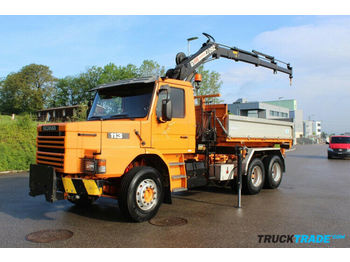 Tipper Scania T113 6x2 Kran mit Kipper: picture 1