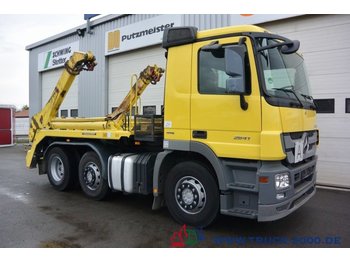 Skip loader truck Mercedes-Benz Actros 2841 Meiller Tele 3 Fanghaken AHK Klima