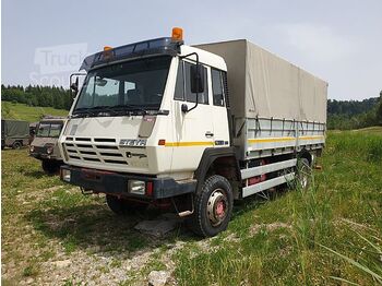 Curtainsider truck Steyr - 19S32 4x4 Hebebühne: picture 1