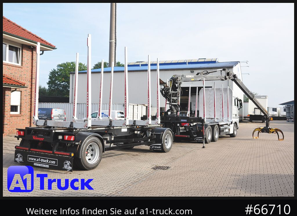 Timber truck MAN TGX 26.480, Holz Kesla 2109, 6x4,