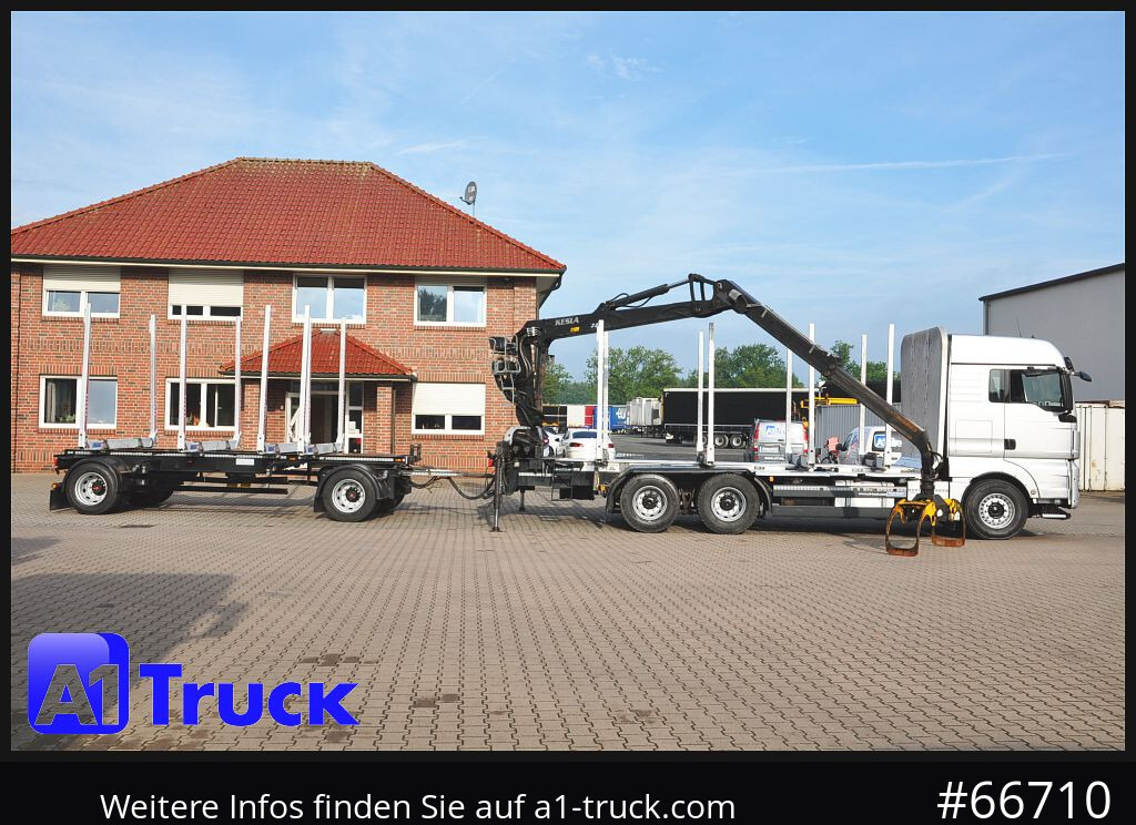 Timber truck MAN TGX 26.480, Holz Kesla 2109, 6x4,