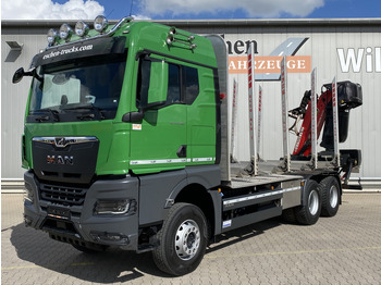 Timber truck MAN TGX 33.580 6x4 BB Kurzholzaufbau / Kran