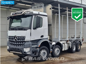Timber truck Mercedes-Benz Arocs 3758 8X4 Big-Axle Holztransporter Liftachse Euro 6