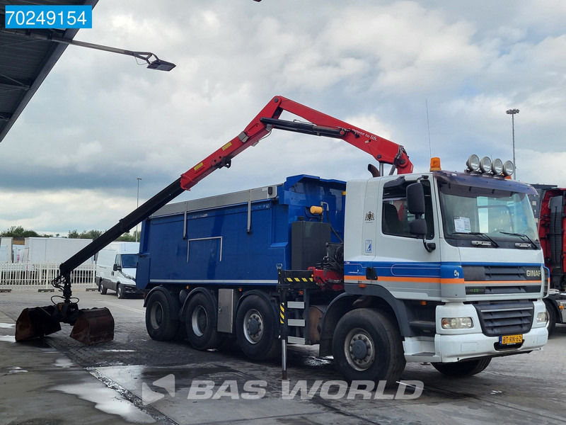 Tipper Ginaf X4243TS 8X4 NL-Truck HMF 1643-Z2 Kran Big-Axle Lift+Lenkachse Euro 5