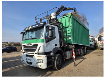 Tipper  IVECO STRALIS 420 6X2 TIPPER CRANE KESLA 17 TON 2 EXT STEERING REAR AXLE