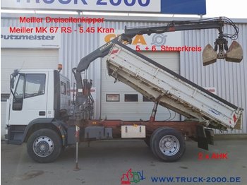 Tipper Iveco 120E18 Meiller Kran 5.4m = 1.8t 5.+6.Steuerkreis