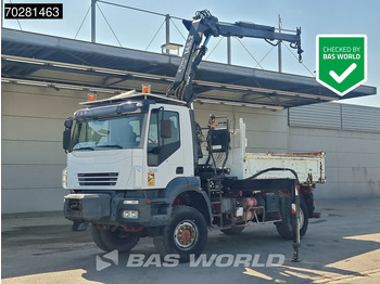 Tipper Iveco Trakker 310 4X4 Atlas 145.2-A2 Kran Crane 4x4 Big axle 6m3 3 sided tipper Euro 4
