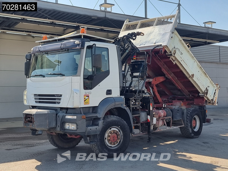 Tipper Iveco Trakker 310 4X4 Atlas 145.2-A2 Kran Crane 4x4 Big axle 6m3 3 sided tipper Euro 4