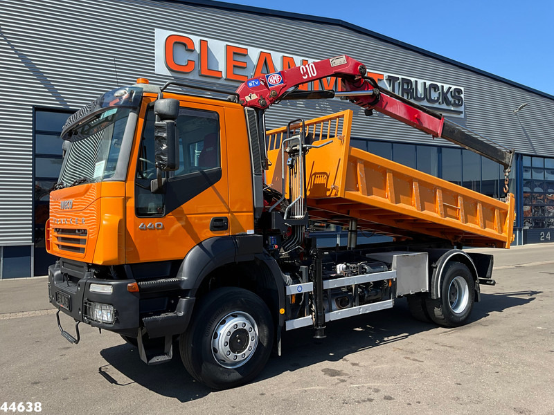 Tipper Iveco Trakker AD 190T44W 4x4 HMF 9 Tonmeter laadkraan Just 292.249 km!