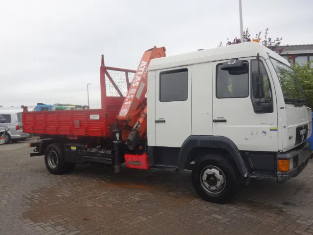 Tipper MAN 12.224 DC,8,5 TON ATLAS KRAAN,KIPPER,MANUAL POMP