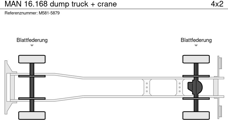 Tipper MAN 16.168 dump truck + crane
