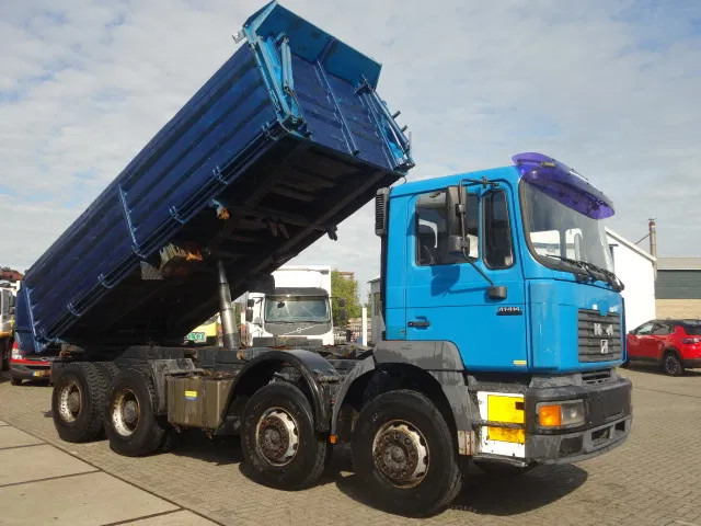 Tipper MAN 41-414 MEILLER KIPPER 8X4,MANUAL POMP