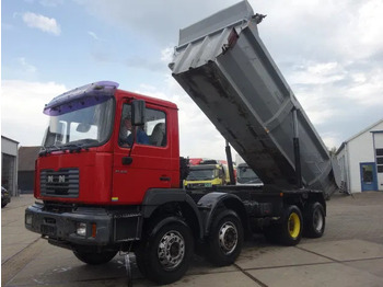 Tipper MAN FE 410 8x4 kipper,manual feulpomp,steel kipper