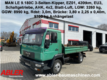 Tipper MAN LE 9.180 C 3-Seiten-Kipper AHK 9000 kg
