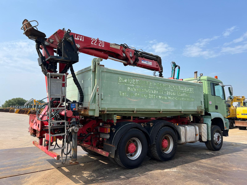 Tipper MAN TGA 26.480 6x4 tipper + HMF crane
